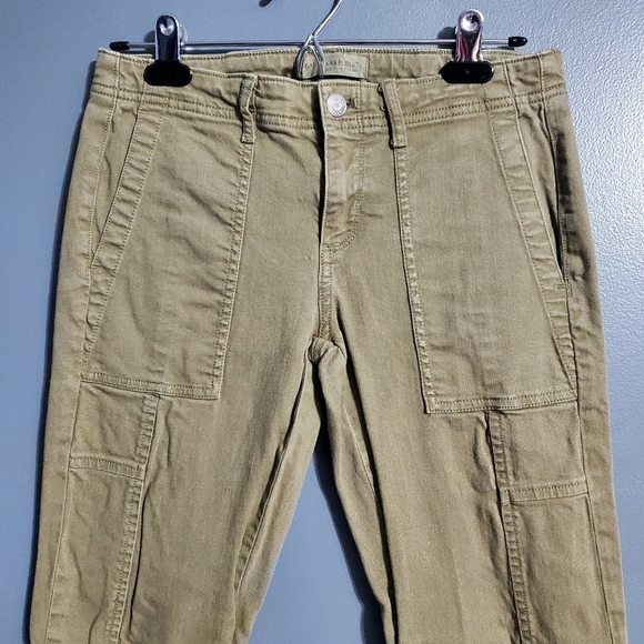 Banana Republic Womens Khaki Jean Pants Skinny Ankle Gorpcore Size 26 - Picture 2 of 7
